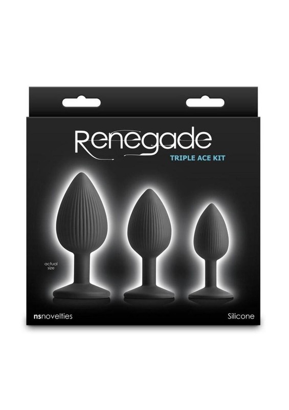 Renegade Triple Ace Silicone Anal Plugs Kit gallery