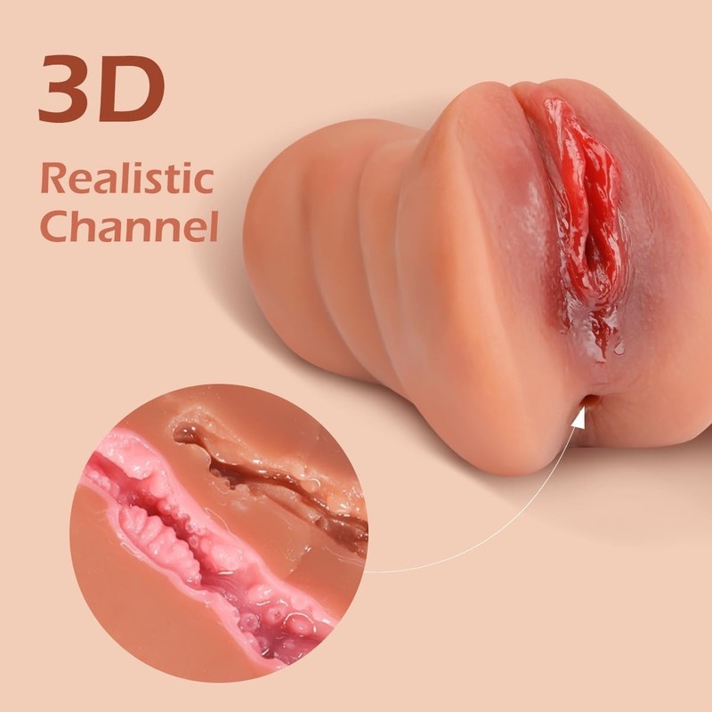 Thick and Fleshy Male Masturbator 3 in 1 Design for Enhanced Pleasure Experience gallery