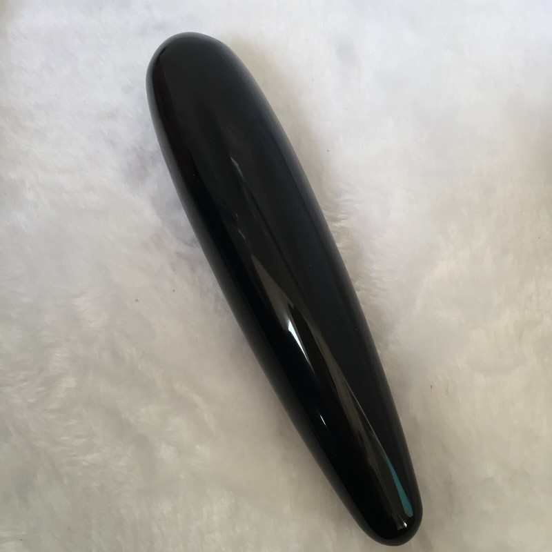 Natural Back Obsidian Massage Wand Crystal Dildo Woman Healing Crysta Penis gallery