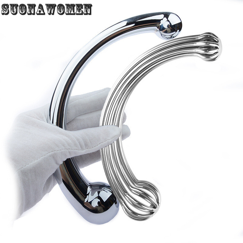 The G-spot Wand Dildo Pure Stainless Steel Massager Anal Plug Drop Sex Toys