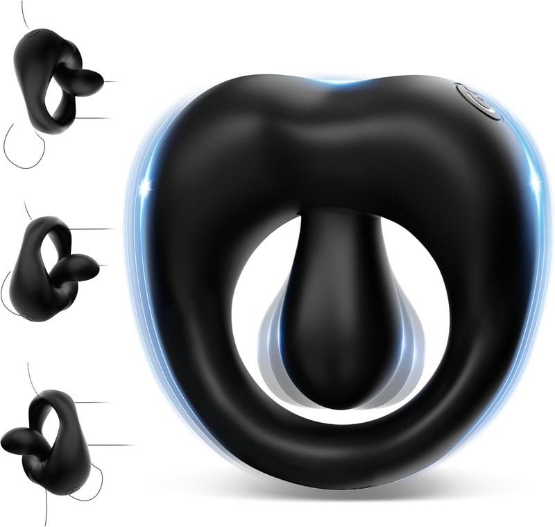 Vibrating Cock Rings Adjustable Penis Ring Silicone Rechargeable For Men Sex Toy