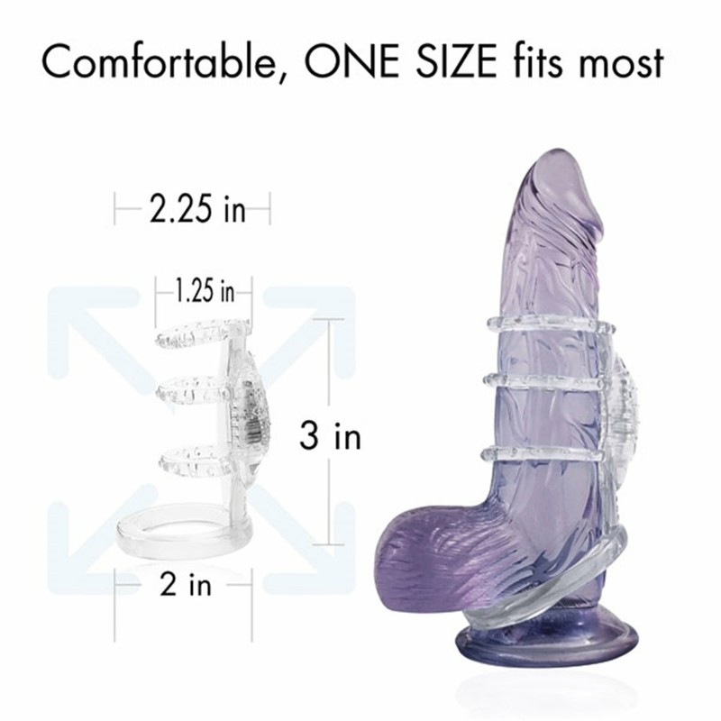 Zinger Vibrating Penis Cock Cage Ring Sleeve Sheath Girth Enhancer Enlarger gallery