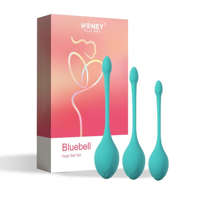 Bluebell Floral 3 Size & Weight Kegel Ball Exercise Set – Blue