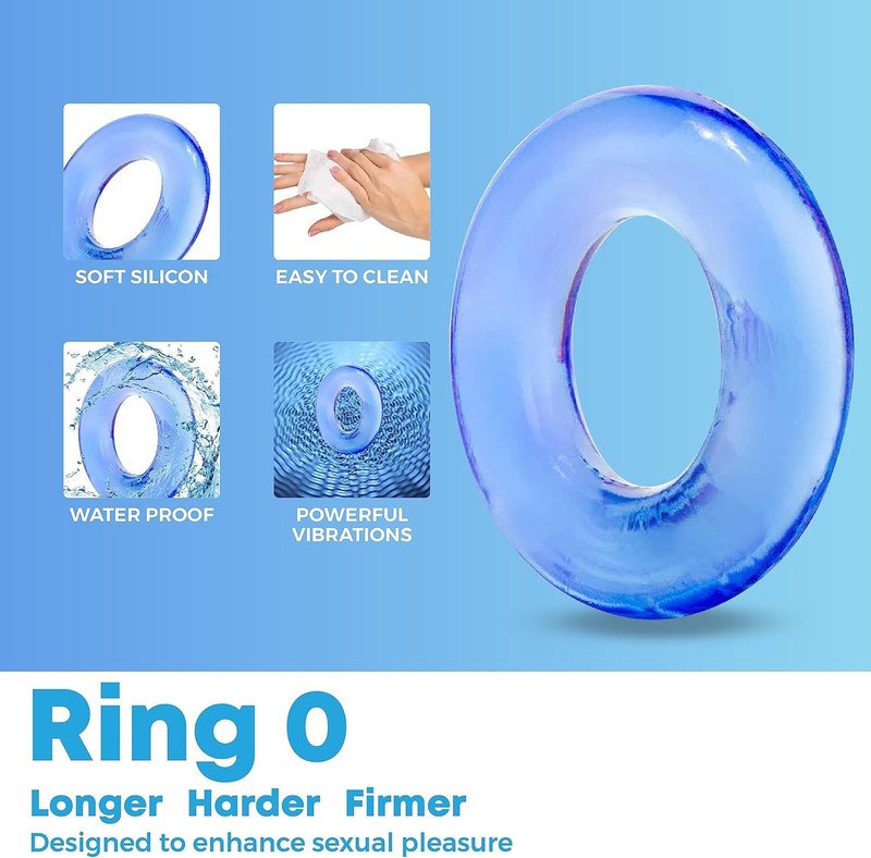 6PCS Cockring Set Silicone Erection Penis Ball Rings Adjustable Sex Toy For Men gallery