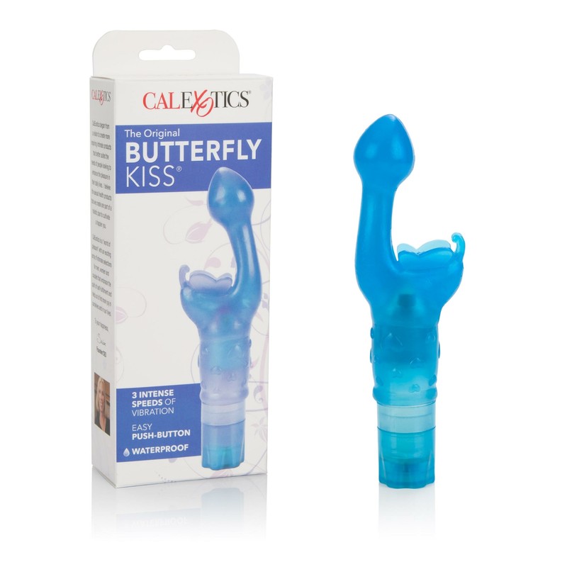 Butterfly Kiss Vibrator Powerful Vibe G Spot Clit Stimulation Waterproof Blue