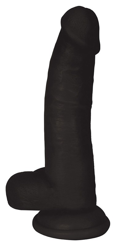 Jock Dong with Balls 8in Realistic Dildo suction cup Base PVC Sex Toy Midnight