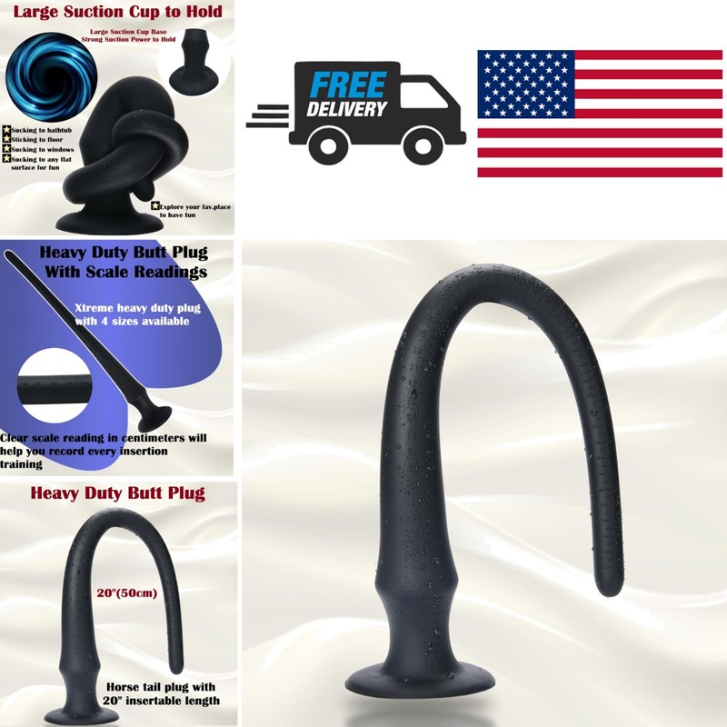 Super Long 20 Inch Anal Snake Butt Plug for G Spot and Prostate Stimulation