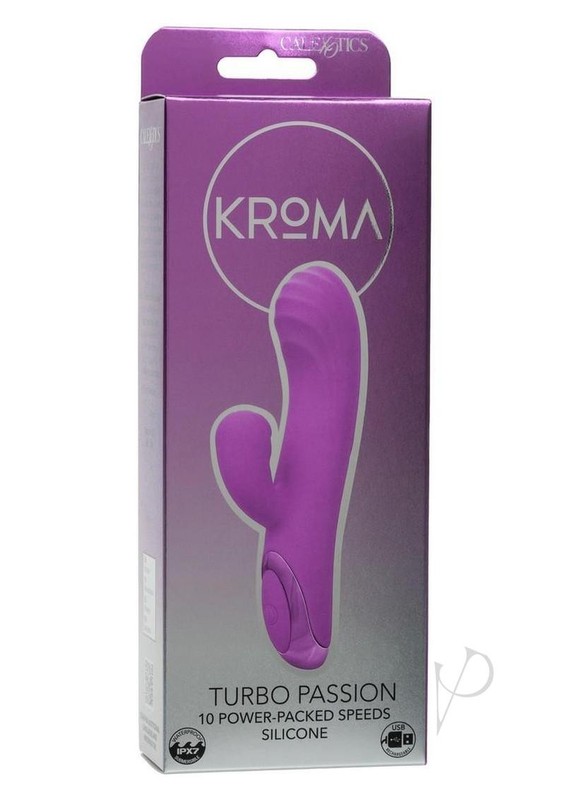 Kroma Turbo Passion Rechargeable Silicone Dual Stimulator – Purple