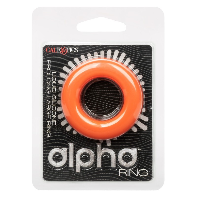 Calexotics Alpha Liquid Silicone Prolong Large Ring Orange, New