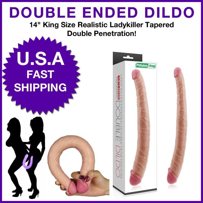 Lovetoy 14 « Double Head Ended Realistic Dildo Penis Enorme Dong Anal G-Spot Cock