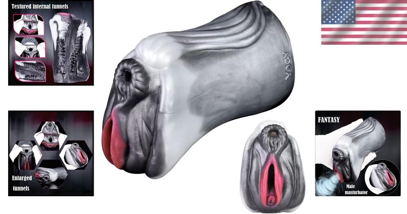 Unique Multi Color Silicone Male Masturbator 2 in 1 Soft Stroker for Couples gallery