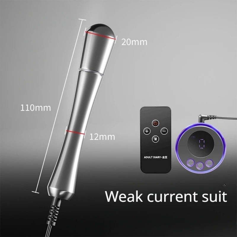 Men Electric -E-Stim Silicone Anal Butt Plug Sex Shock Prostate Massager Dildo gallery