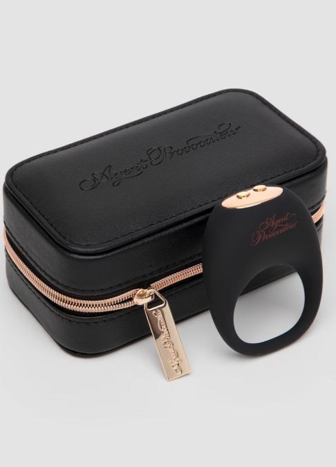 Agent Provocateur X Lovehoney The Two-Step Vibrating Silicone Ring Black
