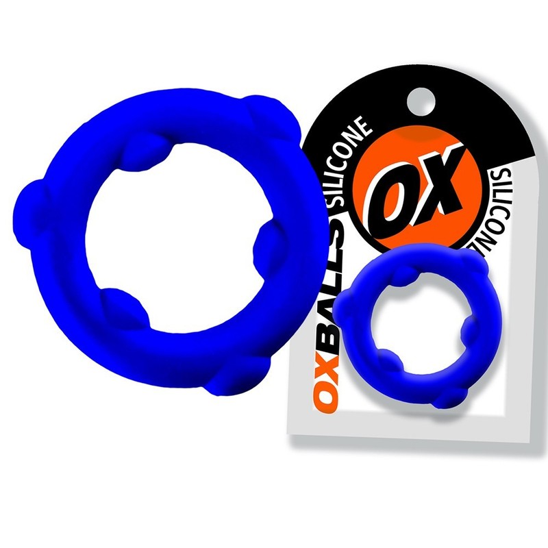 Oxballs Spinner Silicone Cock Ring Blue