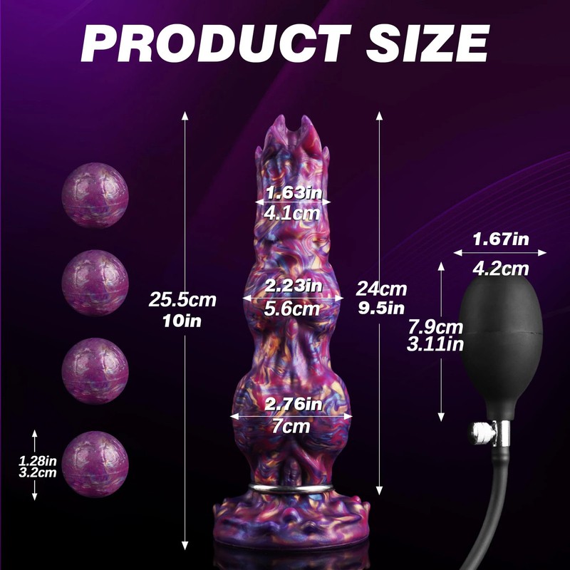Monster Dildo Inflatable Ovipositor Anal Plug Buttplug Female Masturbator SexToy