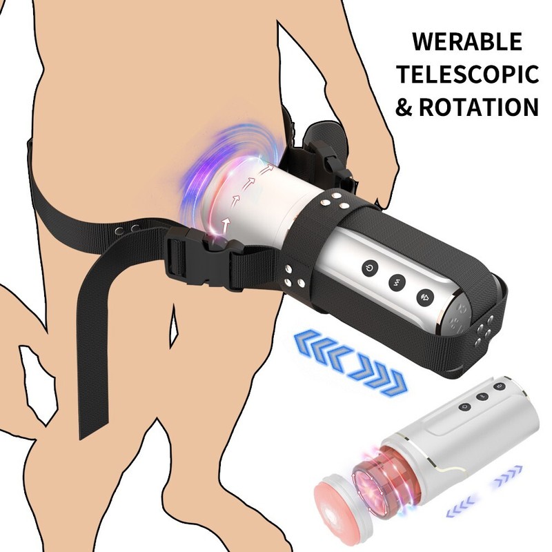 Male Masturbaters Automatic HandsFree Rotating Cup Thrusting Stroker Men Sex Toy