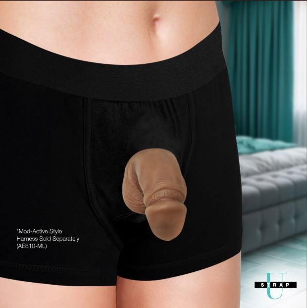 XR Brands Strap U 3.6 inches Realistic Silicone Packer Medium, New gallery