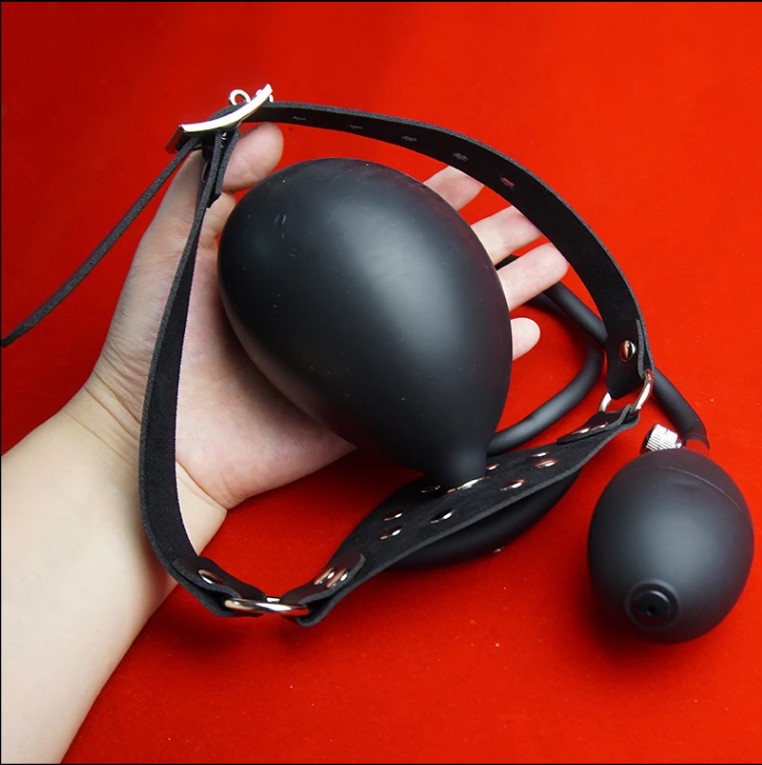 Strapless Gag Inflatable Expansion Open Mouth Ball Binding Restraint Couple Toy