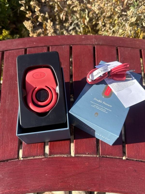 Pure Romance Double Feature Penis / Testicle Ring with Vibrator - Retail $119.00 gallery