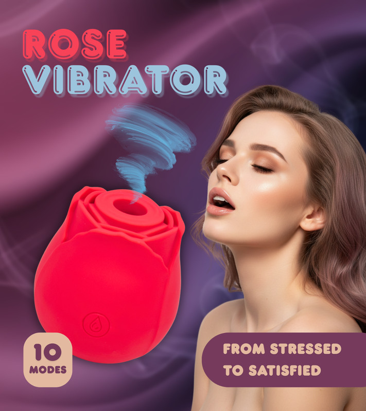 10-speed Rose Vibrator G-spot Dildo Clitoral Sucking For Women Sex Toys