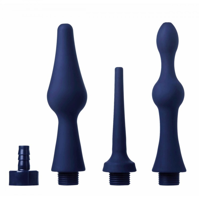 Clean Stream Universal 3 Piece Enema Attachment Set – Blue