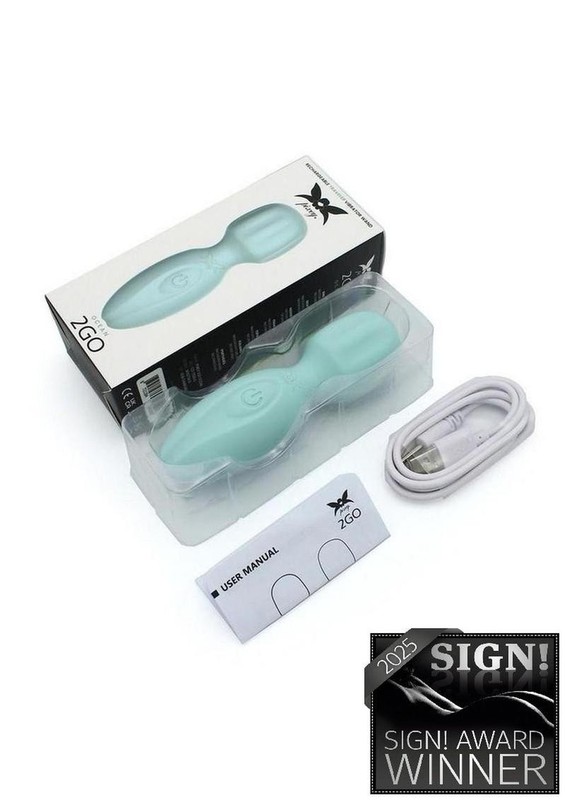 Pixey 2GO Rechargeable Silicone Mini Wand - Ocean Green gallery