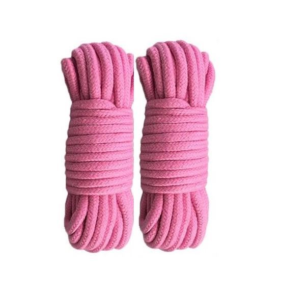 2pk 32ft Adult Soft Durable Cotton Rope Strap Japanese Rope Play Bondage Pink