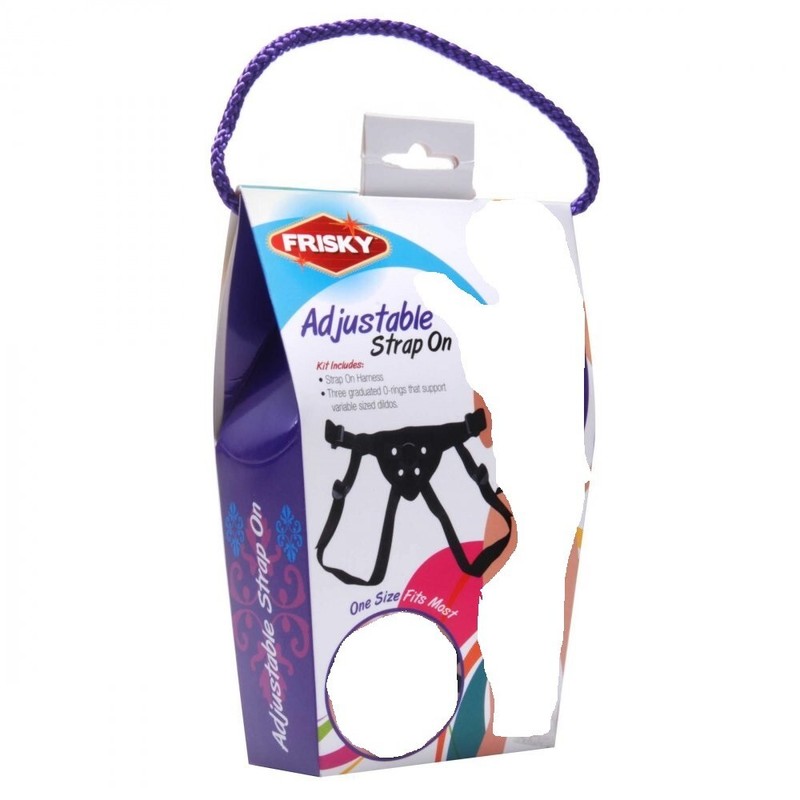 Frisky Strap On Harness + Basix 7 Inch Realistic Textured Dildo with Suction Cup gallery