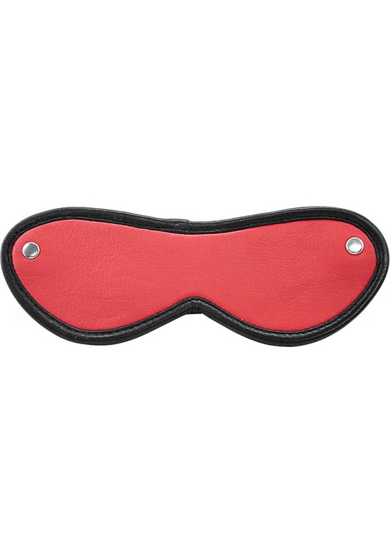 Rouge Leather Blindfold Eye Mask – Red