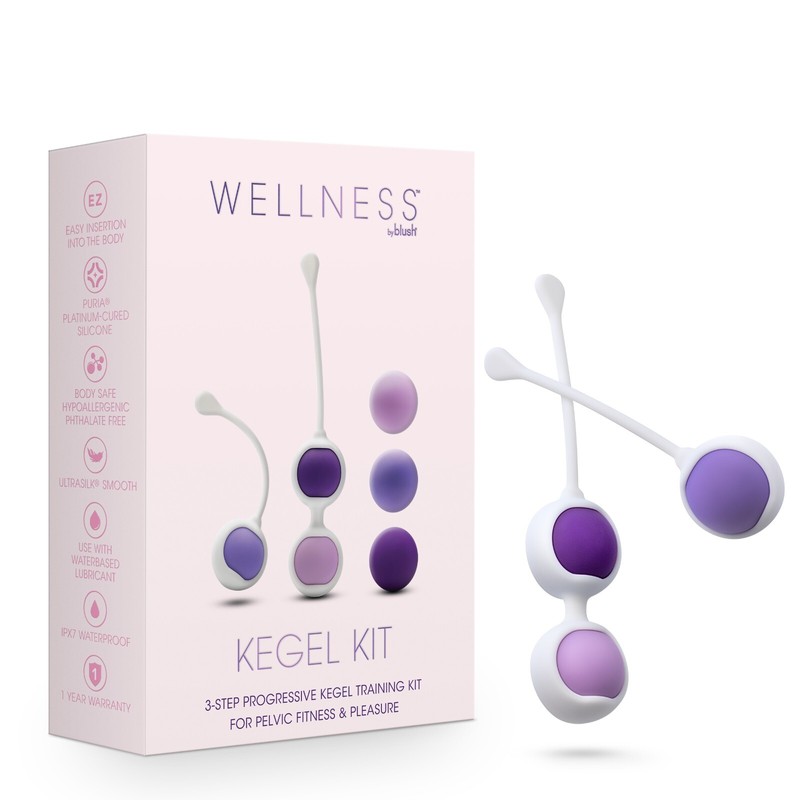 Blush Wellness 3 Step Kegel Training Kit-9 Combination of Weights Puria Silicone