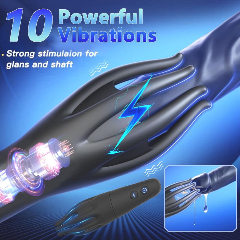 Automatic Electric 2 in1 Masturbaters Hands-Free Massager Vibrating Cup for Male