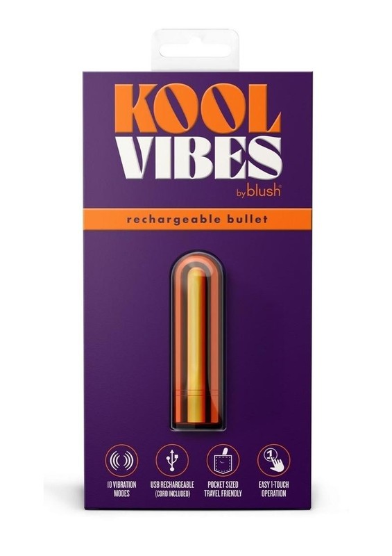 Kool Vibes Rechargeable Mini Bullet – Tangerine – Free shipping!