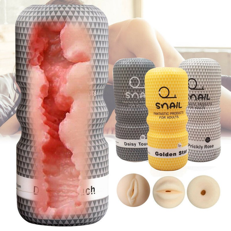 Deep Male Masturbaters Pocket Pussy Stroker Cup SEX TOY FOR-MEN Snail