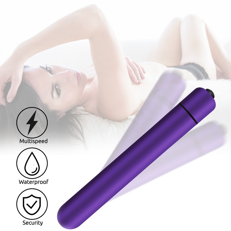 Long Slender Bullet Vibrator Dildo Clit Anal Massage G-spot Sex Toys For Women gallery
