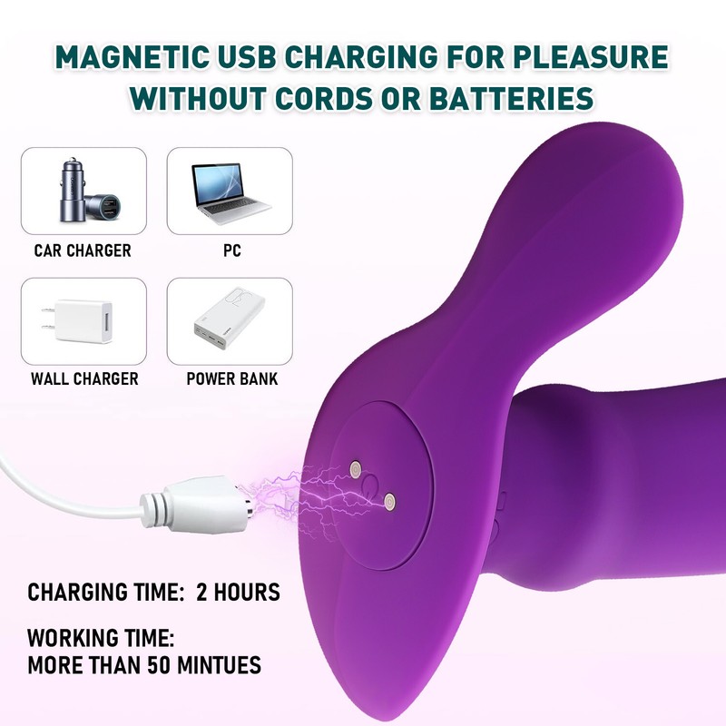 Prostate-Heating-Vibrating-Massager-Vaginal-Anal-Butt-Plug-G-spot Dildo Sex Toy gallery
