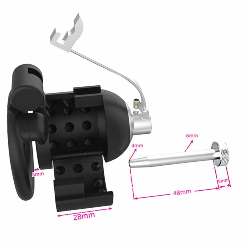 Male Chastity Cage Restraint Metal Tube Binding Anti-off Ring Abstinence Device gallery