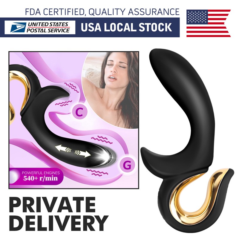 Thrusting Dildo Massager Rabbit Vibrator G-Spot Clit Sex Toys for Women Pleasure
