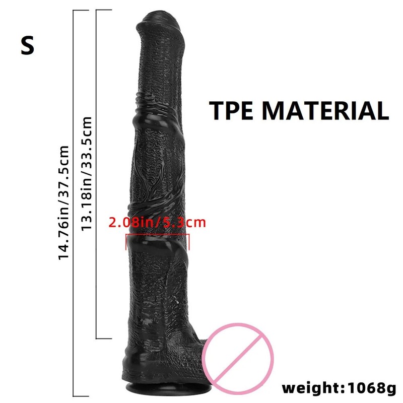 Gold /Black Dildo Long Penis Thrust Vaginal Anal Plug Masturbators Dildo Sex Toy