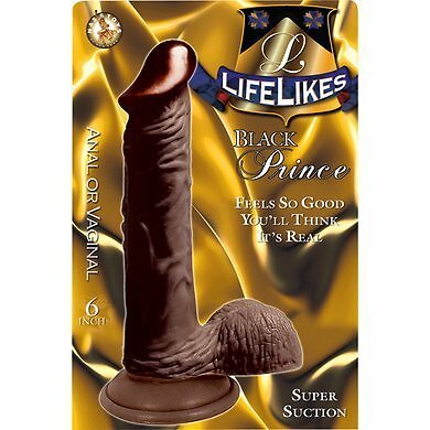 Lifelikes Black Prince Dildo 6 Inch Brown