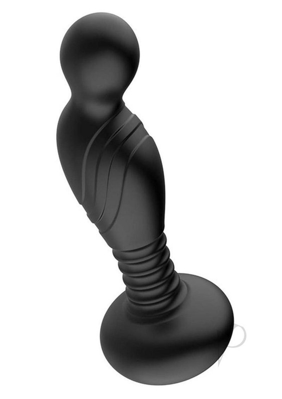 Ass-Sation Remote Vibrating Rechargeable Silicone P-Spot Plug - Black gallery