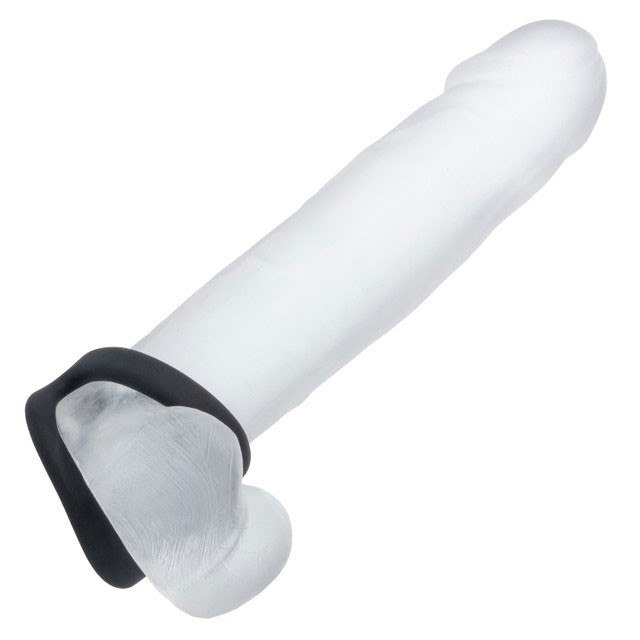 CalExotics Alpha Liquid Silicone Snug Tugger Cock Ring Black gallery