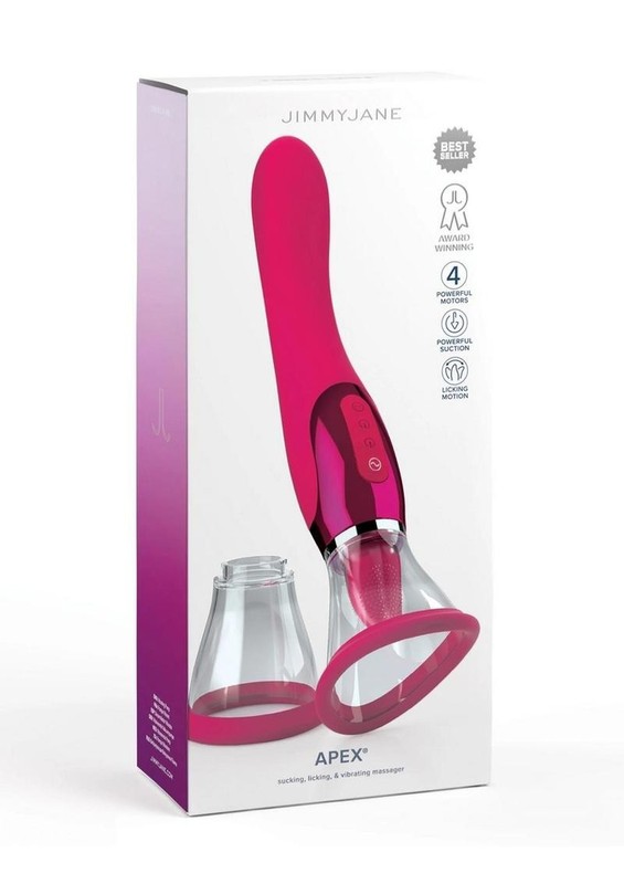 JimmyJane Apex Rechargeable Silicone Dual Vibrator – Pink