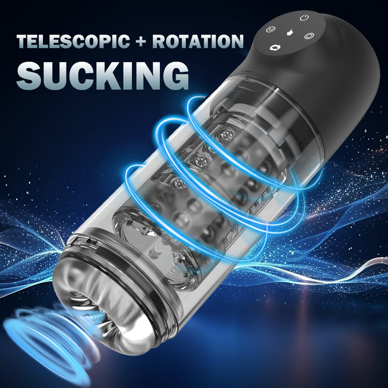 Automatic HandsFree Sucking Cup Male Masturbaters Rotating Stroker Men Sex Toy gallery