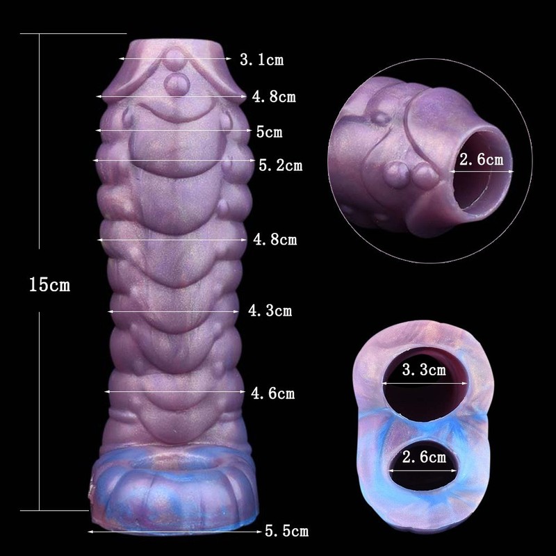 Silicone Dragon Penis Sleeve Enlarger Luminous Penis Sheath Male Penis Extender