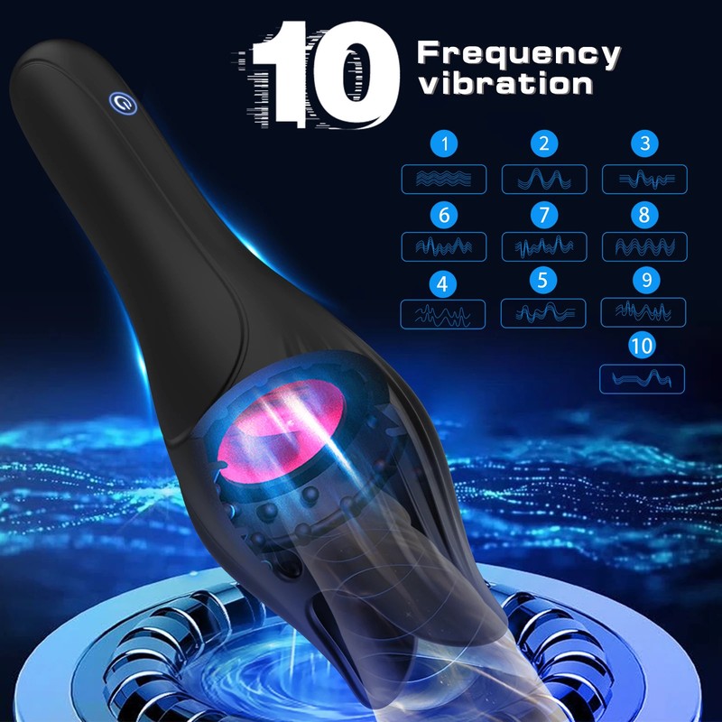 Glans Trainer for Men Powerful Vibrating Penis G Spot Masturbator Soft Fingertip gallery