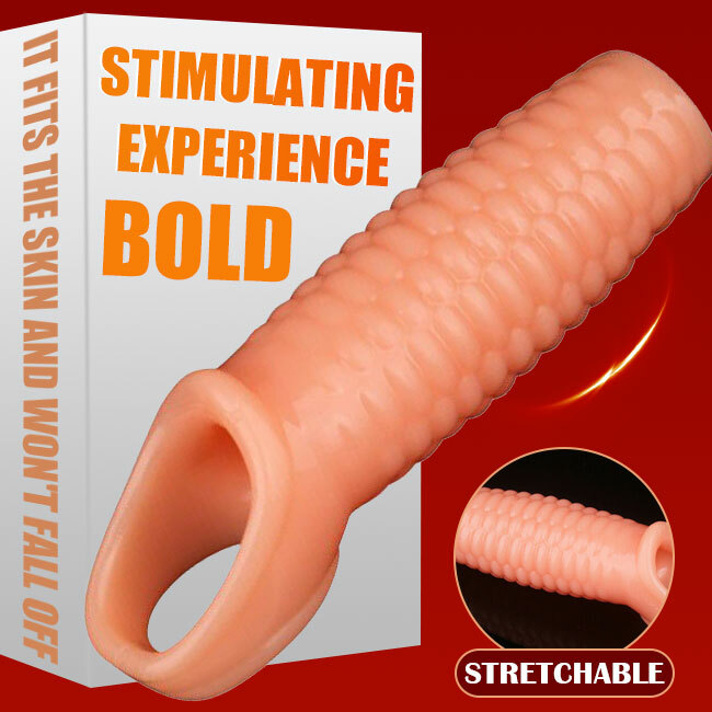 Penis-Sheath-Cock-Support-Extender-Enlarger-Enhancer-Sleeve-Girth-Ring-for-Men