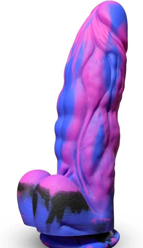 9.5 » Huge Fantasy Realistic Dildo,2.4 » in Diameter Thick G-spot Dildo,Soft Sil