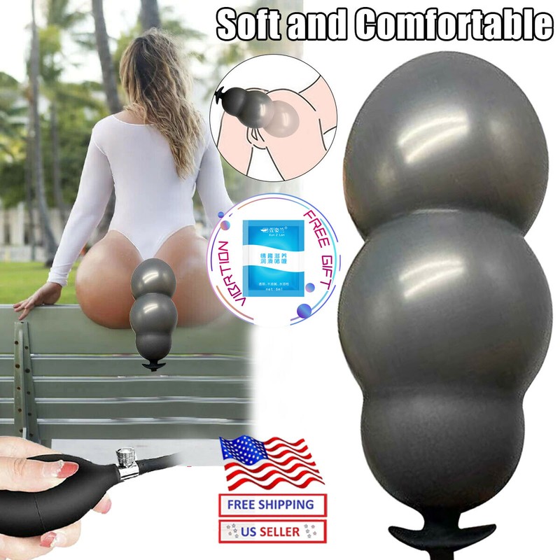 Extra Huge Inflatable Dildo Pump Penis Anal Butt Plug G-spot Stimulator Sex Toy