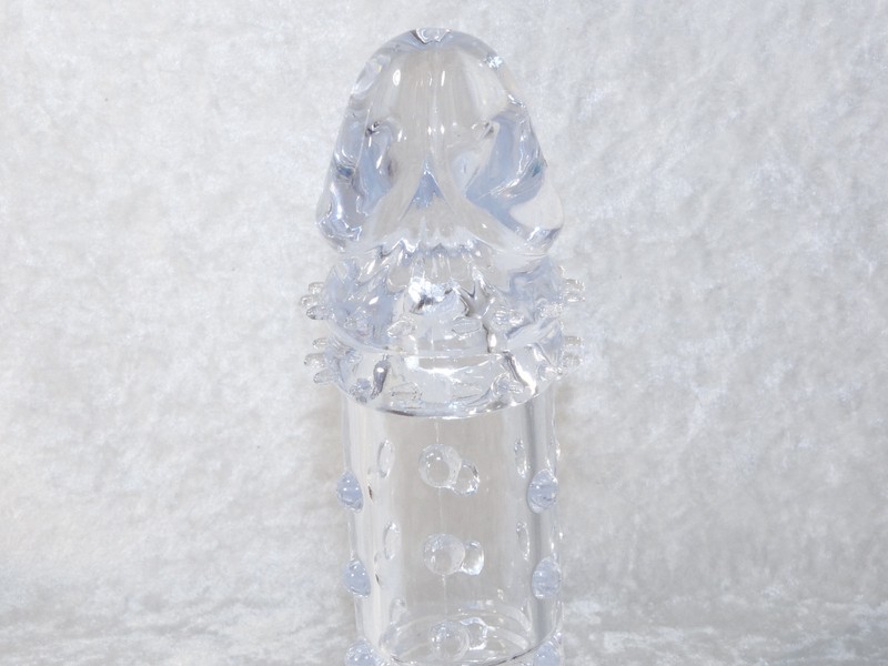 Adonis Penis Extender Male Nub Ribbed Sleeve Enhancer Extension Clear gallery