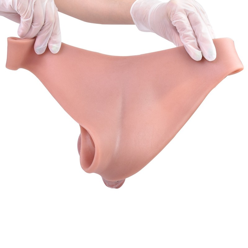 Realistic Silicone Hollow Penis Pants Male Extender&Enlarger Sheath Briefs gallery